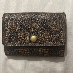 Louis Vuitton Damier Ebene Pattern Coated Canvas Coin Pouch